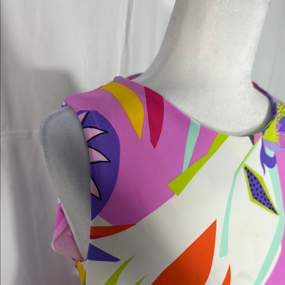 Jude Connally Vibrant Multicolor Sleeveless Dress Size L - Picture 6 of 8